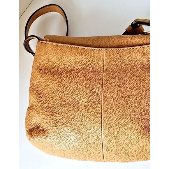 Vince Camuto Hilry Leather Crossbody Toffee Handbag Fold Over Snap Magnetic - Picture 4 of 15